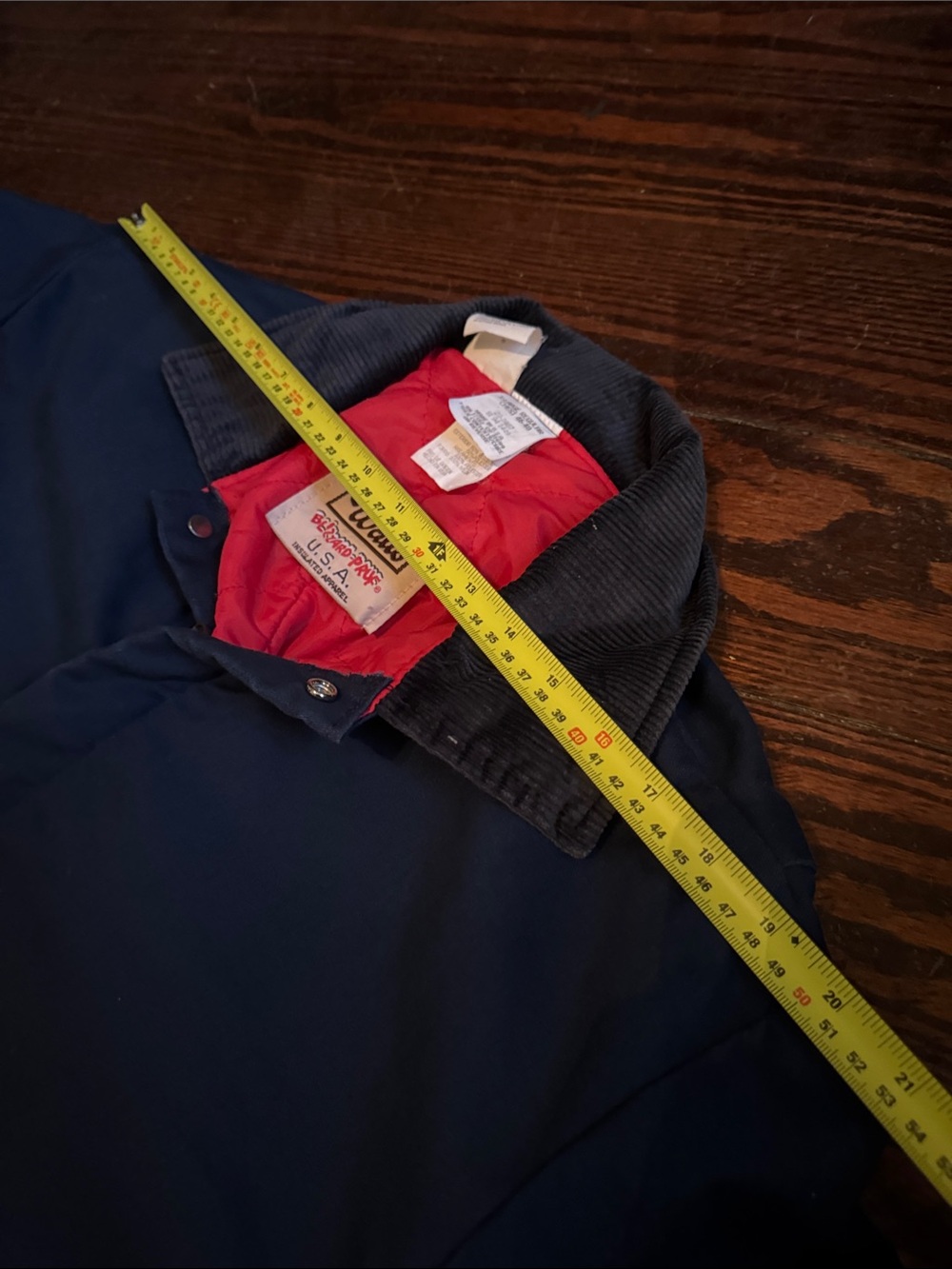 Vintage Walls Blizzard-Pruf Blue Jumpsuit with Red Lining and Corduroy Collar XL - Picture 8 of 13